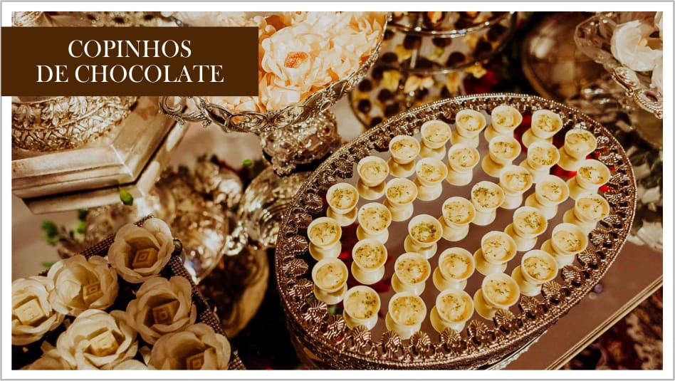 copinhos de chocolate